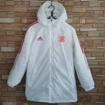 22/23 New Adult Bayern  white men cotton padded clothes long soccer coat 9020#