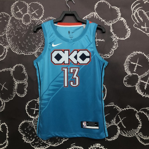 19 season Oklahoma City Thunder City version GEORGE 13 basketball jersey