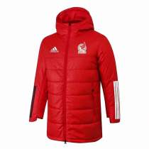 22/23 New Adult red men cotton padded clothes long soccer coat#9020