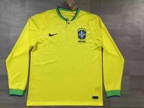 22-23 New Adult Brazil home long sleeve soccer jersey football shirt #9200