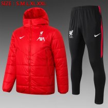20/21 New Adult Liverpool red  men cotton padded clothes   long soccer coat