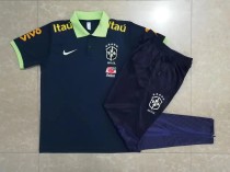23/24 New adult Polo  Brazil national  sapphire blue track suit soccer jersey football shirt