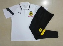 23/24 New adult Polo  Dortmund white track suit soccer jersey football shirt
