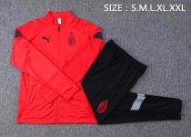 22/23 New adult AC Milan red long sleeve soccer tracksuit  football jacket