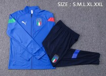 22/23 New adult Italy blue  long sleeve soccer tracksuit  football jacket