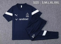 22/23 New adult Marseille  sapphire blue track suit soccer jersey football shirt