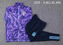 22/23 New adult Argentina purple long sleeve soccer tracksuit  football jacket