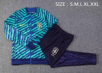 22/23 New adult Brazil national   blue long sleeve soccer tracksuit  football jacket