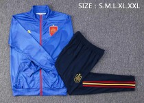 22/23 New adult Spain national    blue long sleeve soccer tracksuit  football jacket