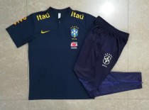 22/23 New adult polo Brazil national sapphire blue  track suit soccer jersey football shirt