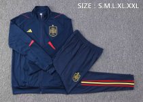 22/23 New adult Spain national   sapphire blue long sleeve soccer tracksuit  football jacket