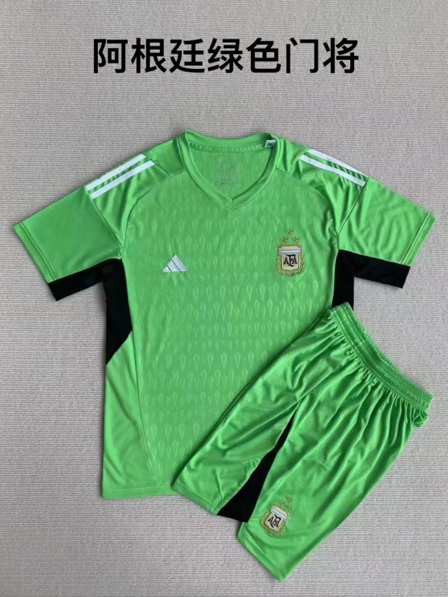 23/24 Children Argentina goalkeeper  green soccer uniforms football kits