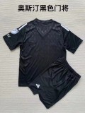 23/24 Children Austin goalkeeper black soccer uniforms football kits