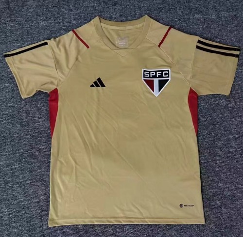 23/24 fan version Adult   Flamenco yellow  soccer jersey football shirt