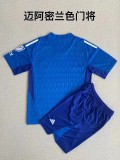 23/24 New Children  Inter Miami  goalkeeper blue   soccer uniforms football kits