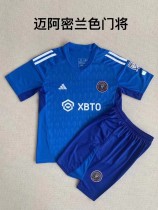 23/24 New Children  Inter Miami  goalkeeper blue   soccer uniforms football kits