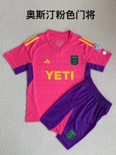 23/24 Children Austin goalkeeper pink  soccer uniforms football kits
