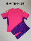23/24 Children Austin goalkeeper pink  soccer uniforms football kits