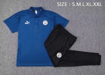 23/24 New adult Polo Manchester City  sapphire blue  track suit soccer jersey football shirt