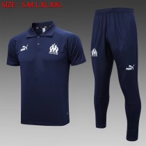 23/24 New adult Polo  Marseille  sapphire blue  track suit soccer jersey football shirt