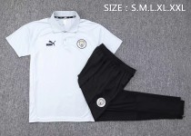 23/24 New adult Polo Manchester City light grey track suit soccer jersey football shirt