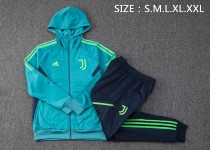 22/23 New Adult Juventus green long sleeve hoodie jacket