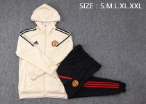 23/24 New Adult Manchester United khaki long sleeve hoodie jacket
