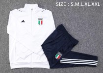 23/24 New adult Italy white  long sleeve soccer tracksuit  football jacket