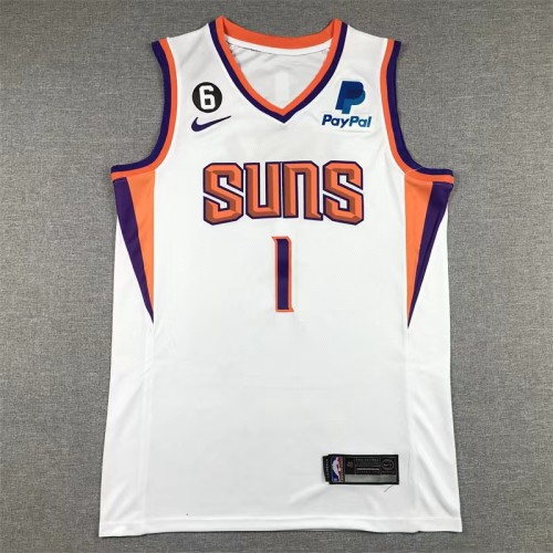 Phoenix Suns  Booker  1 white  basketball jersey