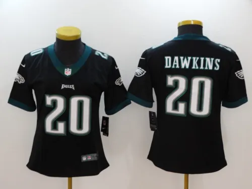 Eagles Women's football jersey DAWKINS 20 black
