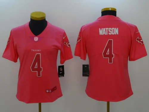 Texans Women's football jersey WATSON 4 pink