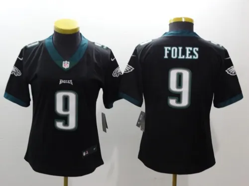 Eagles Women's football jersey FOLES 9 black