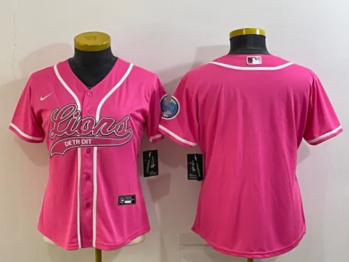 Lions Women's football jersey joint name pink