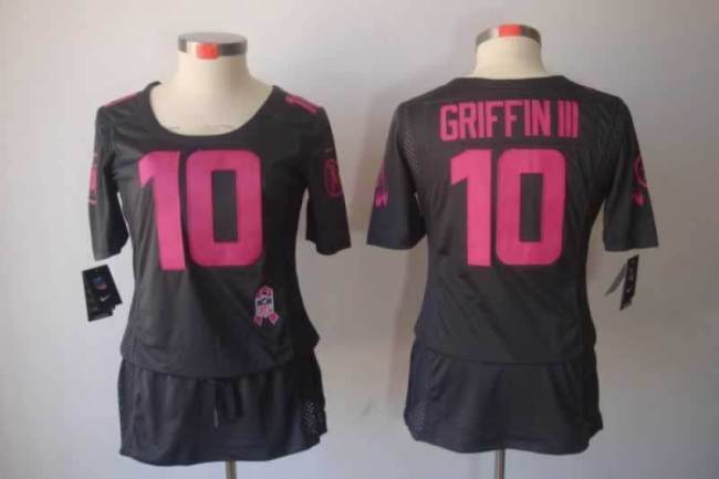Redskins Women's football jersey GRIFFIN III 10 black