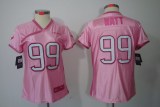 Texans Women's football jersey WATT 99 light pink