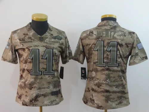 Eagles Women's football 2018 tribute jersey WENTZ 11 camouflage