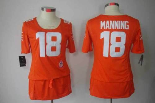 Broncos Women's football jersey MANNING 18 red