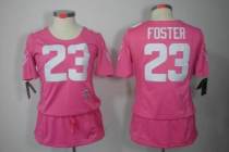 Texans Women's football jersey FOSTER 23 pink