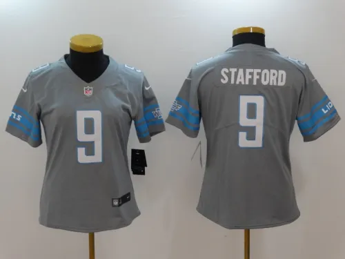 Lions Women's football jersey JTAFFORD 9 gray