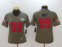 Texans Women's football jersey WATT 99 brown