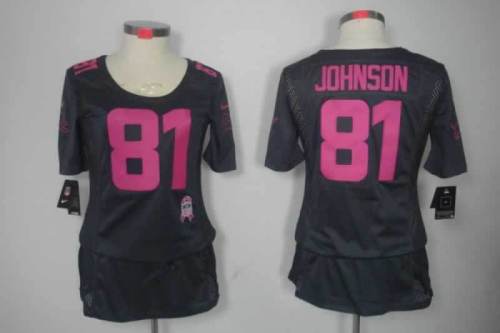 Lions Women's football jersey JOHNSON 81 black