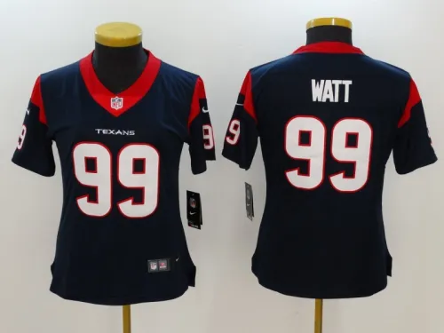 Texans Women's football jersey WATT 99 black