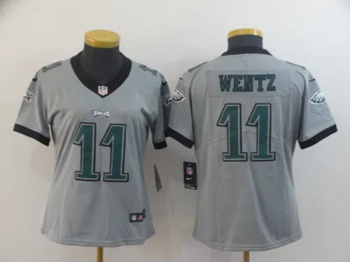 Eagles Women's football jersey WENTZ 11 gray second generation