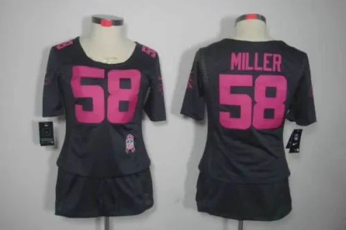 Broncos Women's football jersey MILLER 58 black