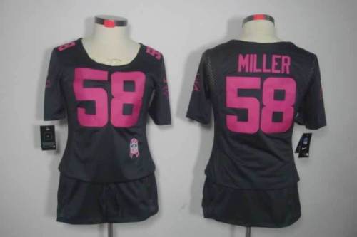 Broncos Women's football jersey MILLER 58 black