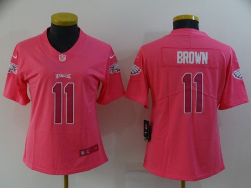 Eagles Women's football jersey BROWN 11 pink