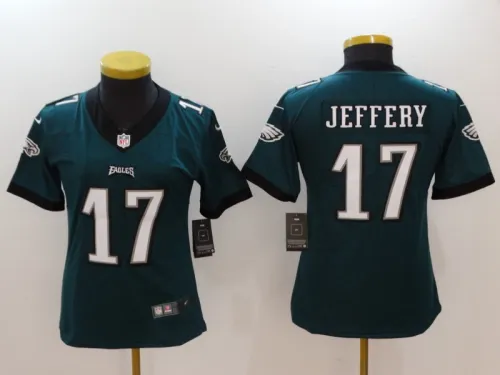 Eagles Women's football jersey JEFFERY 17 blue