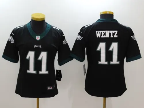 Eagles Women's football jersey WENTZ 11 black