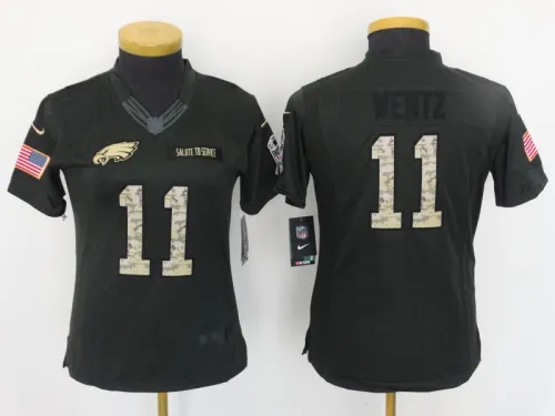 Eagles Women's football jersey WENTZ 11 dark green