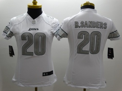 Lions Women's football jersey B.SANDERS 20 white
